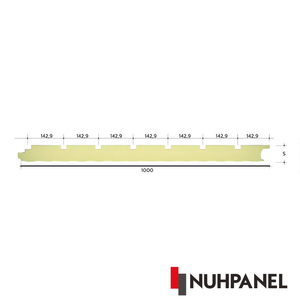 Panel Sándwich Prizma Facade PIR para Revestimiento de Paredes Exteriores Industriales Aisladas Híbridas, Panel de 200 mm para Cuartos Fríos y Hospitales - Product Image 5