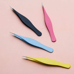 Pince à sourcils pointue pointue pince à sourcils en acier inoxydable de haute qualité pour poils incarnés - Product Image 6