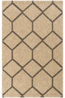 Alfombra personalizada de yute festoneado, diseño hexagonal de Sisal, alfombra personalizable, café lechoso, alfombras frescas negras, decoración del hogar