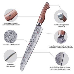 มีดเชฟ PRESTIGE BLADES ทำมือ เหล็กดามัสกัส ด้ามไม้พะยูงสั่งทำพิเศษ ใช้ได้ทั้งมือซ้ายและขวา ล้างในเครื่องล้างจานได้ คุณภาพสูง รับผลิตแบบ OEM ODM - Product Image 4