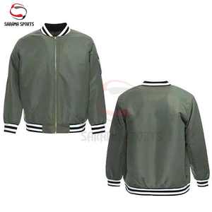 Nouvelle veste bomber varsity en molleton respirant, coupe-vent, écologique, à fermeture éclair, de qualité supérieure, sur mesure, pour hommes, grandes tailles - Product Image 2