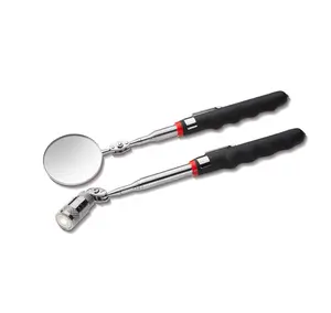 360 Rotation Rotating Two-Pack Utility Magnetic Pickup Tool, Extendable Magnetic Wand and Telescoping Round Inspection Mirror