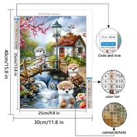 5D complet diamant rond peinture Kit peint à la main Animal thème toile mur Art pour la décoration de la maison