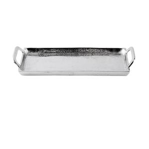 Plateau de service rectangulaire en aluminium argenté de haute qualité, fait à la main, compatible lave-vaisselle, style américain, 100 pièces pour la cuisine et la salle à manger - Product Image 5