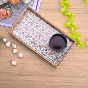 ชุดถาดเสิร์ฟลายดอกไม้สไตล์ชาติพันธุ์ 3 ชิ้น ของตกแต่งบ้านสไตล์โมเดิร์นและถาดเสิร์ฟ ขายส่งราคาดีที่สุด - Product Image 5