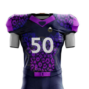 Tenue d'équipe de football américain personnalisée en sublimation, design haut de gamme, collection 2025, vente en gros, ensemble maillot et pantalon - Product Image 3