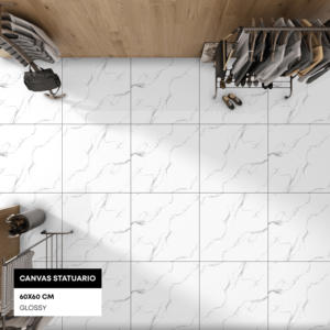 Diseño moderno Estilo Grand Tile Cerámica Acabado brillante Aspecto de mármol natural Fabricación china para escuelas comerciales Inodoros para - Product Image 1