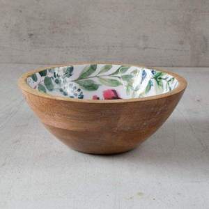 Hot Selling Eco-friendly <b>Enamel</b> Printed Wooden Salad Mixing <b>Bowl</b> Fancy Style Polished From Indian Supplier - Product Image 4