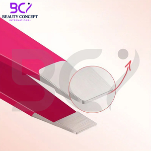 Pince à épiler en acier inoxydable à pointe inclinée, couleur rose, lavable, classique, pour l'épilation des sourcils et des poils du visage, outil de maquillage durable pour hommes et femmes - Product Image 3