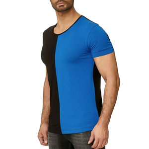 100% coton, T-shirt pour hommes, coupe ample, imprimé en gros en vrac respirant coton O cou t-shirts col à manches courtes plaine - Product Image 6
