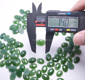 Cabujón de Jade de nefrita verde Natural de corte ovalado de 10x14mm de alta calidad para la fabricación de joyas de piedras preciosas sueltas - Product Image 5