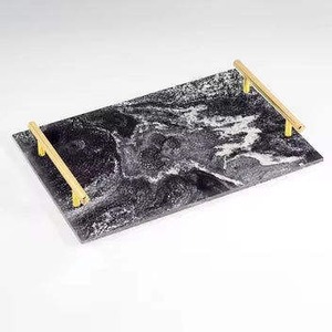 Serving Tray Platter With Sticker and Gold Metal Handle for <b>Restaurant</b> Food Serving Christmas Serving Tray - Product Image 5