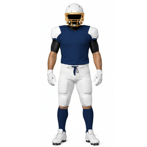 ชุดยูนิฟอร์มอเมริกันฟุตบอลแบบมืออาชีพ สีกรมท่าและสีขาว พร้อมกางเกงกีฬาแบบดั้งเดิม - Product Image 2