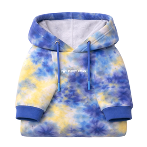 Velvet <b>Dog</b> Hoodie Blue Yellow Tie Dye Soft Plush Pet Sweatshirt With Hood Cozy Warm Pullover Winter Wear <b>For</b> Medium Large <b>Dogs</b> - Product Image 6