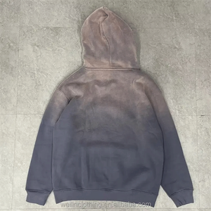 Trending Style Custom Cotton Streetwear Vintage Precio al por mayor Capucha desgastada de gran tamaño Sun Faded Acid Wash Hoodie para hombres - Product Image 2