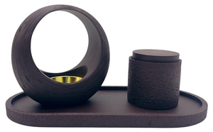 Modern Casted <b>Incense</b> Burner Set with Tray Bakhoor <b>Oud</b> Holder for Ramadan Gifting Middle Eastern & Gulf Home Islamic Home Decor - Product Image 2