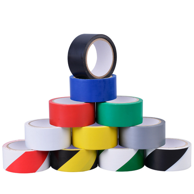 Reinforced Heavy Duty PVC Warning Floor Marking Tape Warehouse Safety Industrial Aisle Factory Floor Line 5S Visual Management