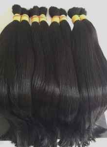 Acheter 28-30 Pouces Vague Droite Sud Indien Vierge Remy Extensions de Cheveux Naturel Noir Couleur en Ligne - Product Image 2