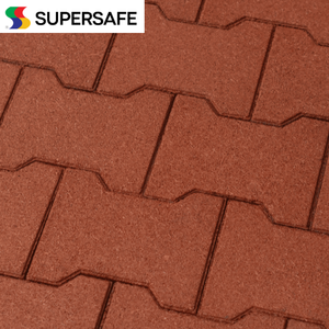 Pavimentadora de suelo de goma gruesa y duradera que absorbe los impactos y reduce el estrés en las juntas, adoquines de ladrillo Dogbone para patios al aire libre - Product Image 5