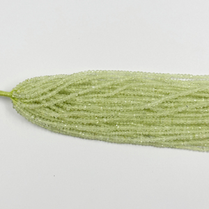 Véritable pierre naturelle verte de Prehnite perles rondelle à facettes pour bijoux bracelet collier perles de bricolage du fabricant de gros - Product Image 4