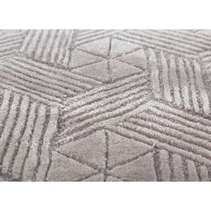 Cera Hand Tufted Wool & <b>Viscose</b> Rug Grey Black Geometric Striped Rectangle Patterns for Home Living Room Hallway Decor-<b>Top</b>-7283 - Product Image 3