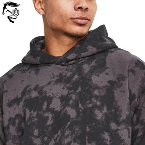 Sudadera con capucha de lavado ácido de algodón OEM 100% para hombre, forro polar francés de invierno con estampado de hojaldre, tallas XS 6XL disponibles al por mayor - Product Image 4