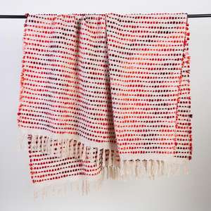 Indian Organic Cotton Woven Throw Stripped Plain Style Custom Throw <b>Blanket</b> Bed Sofa Travel Woven Throw - Product Image 6