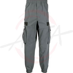 Wholesale Pants Windbreak Fabric Baggy Shrink Pocket Cargo <b>Elastic</b> Cotton Blended Material High <b>Waist</b> <b>Men's</b> Pants & <b>Trousers</b> - Product Image 1