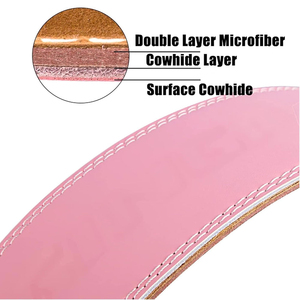 Ceintures d'haltérophilie en cuir de vachette double couche Ceintures d'haltérophilie pour la gymnastique professionnelle et l'entraînement physique Ceintures de levage de terre avec fermeture réglable - Product Image 5