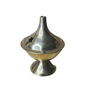 Brûleur d'encens de luxe en or, design étoile, style piédestal, encensoir décoratif, artisanat, brûleur d'encens en laiton pur, prix de gros - Product Image 1