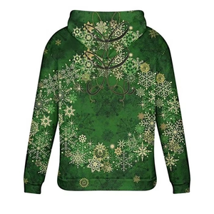 Unisex Christmas Santa Claus Hoodies para hombres Mujeres Graphic Pullover Sudadera con capucha con bolsillos - Product Image 2