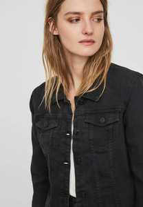 Dernière veste en jean noir avec logo personnalisé pour femmes poches poitrine et fermeture à boutons conçue pour les femmes pour un confort en toutes saisons - Product Image 4