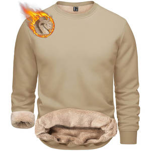 Sudadera de manga larga con cuello redondo de algodón orgánico personalizada, forro de Sherpa, Etiqueta Privada, fabricante de ropa personalizada - Product Image 6