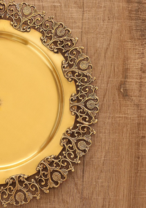 Plateau de service en laiton pur 100% plateau de nourriture rond robuste pour hôtel restaurant maison disponible au meilleur prix - Product Image 5