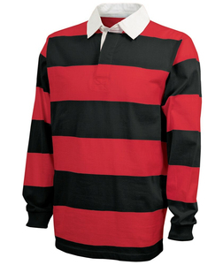 Polos de rugby con cuello de plumón blanco, camiseta de rugby de manga larga para hombre, camiseta de rugby de la mejor calidad en dos tonos de color negro y gris - Product Image 4