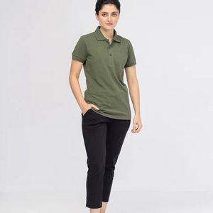 Polo Casual para Mujer, Ajustable, Hecho a Medida en Fábrica, Nuevo, de Poliéster, Corto, Decorado con Logotipo - Product Image 6