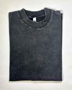 Camiseta de algodón 100% para hombre en blanco de gran tamaño, camiseta lavada con ácido de gran tamaño con logotipo impreso DTG personalizado Vintage de alta calidad - Product Image 6