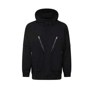   Veste réversible vintage streetwear à capuche avec motifs décoratifs, en denim respirant, pour l'automne et le printemps - Product Image 1