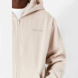 Sweat à capuche zippé pour homme en coton molletonné lourd 280 g/m², impression sérigraphique, broderie, hiver - Product Image 4