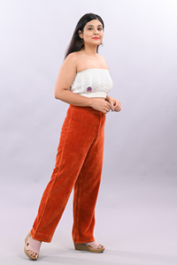 Sarouel en coton fait à la main solide uni jambe large mode vintage avec anti-rides coupe ample décontracté Streetwear avec poches - Product Image 4