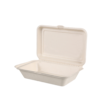 Boîte d'emballage rectangulaire écologique pour fast-food en bagasse