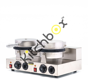 Kitchbox Industrial Commercial Cone Maker (2 pièces)-Revêtement antiadhésif en acier inoxydable à économie d'énergie - Product Image 6