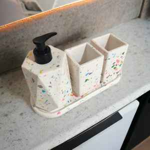 ชุดอุปกรณ์อาบน้ำถาดรองสบู่ทำจากเรซินหรูหราออกแบบได้ตามต้องการอุปกรณ์ในห้องน้ำ - Product Image 5