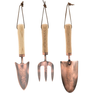 Admirable Design Garden Tool Set Mini <b>Shovel</b> Rake Spade Wooden Handle and Copper Finish Vintage Gardening Tools Kit - Product Image 4