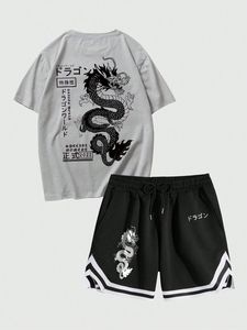 Ensemble de T-shirts et Shorts Imprimés 3D Hip Hop d'Été Surdimensionnés pour Hommes - Product Image 3