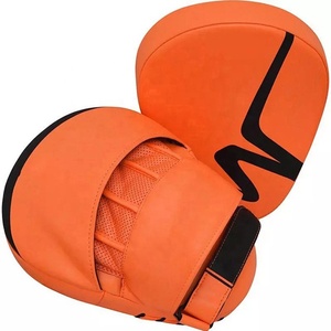 Orange-Black New Best-Professional Training-Winning Focus Pads Custom Made Boxing Focus OEM Logo Focus Pads Made By Belgium - Product Image 2