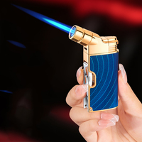 Ouvre-bouteille allume-cigare multifonctionnel Coupe-ongles Flamme unique Haute température Briquet en métal Flamme bleue Logo personnalisé