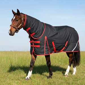 Feuille de mouche de chevaux professionnels tapis de participation de champ feuille de mouche avec couverture de cou couvertures de cheval équin respirantes légères tapis de maille - Product Image 1