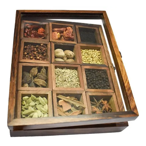 Best Quality Wooden Spice <b>Box</b> Natural Bamboo Pine Wood Storage New Design for Home Decorative Item <b>Wedding</b> <b>Cake</b> Stand Hot Sale - Product Image 3