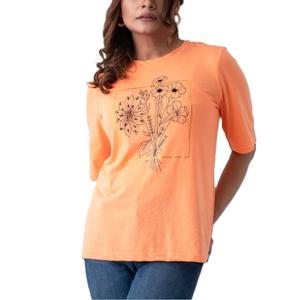 T-shirt pour femme 100% coton de haute qualité respirant col rond manches courtes solide avec logo OEM pour vêtements d'été - Product Image 1